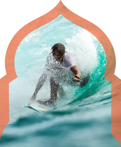 Surfer enjoying the ocean